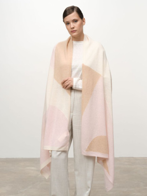 Палантин из кашемира 09043 розовый