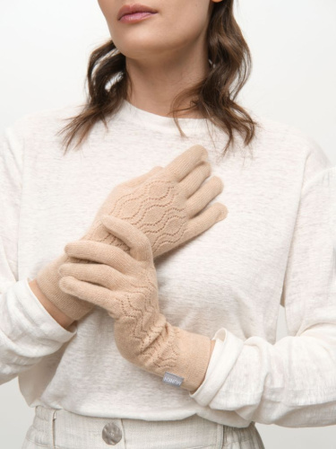 Перчатки из кашемира 31025 бежевые