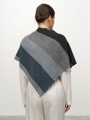 Косынка из кашемира 09081 бирюзово-зеленая