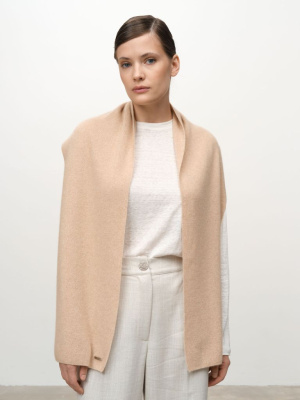 Шарф из кашемира 03135 бежевый