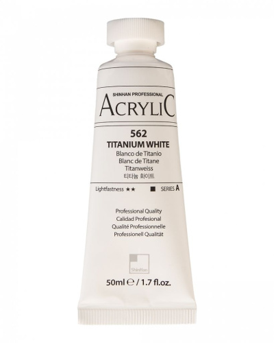 Акрил ShinHanart "Professional" туба 50 мл №562 Белила титановые кат.A