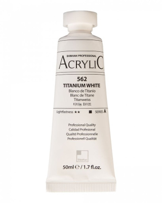 Акрил ShinHanart "Professional" туба 50 мл №562 Белила титановые кат.A