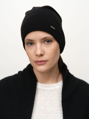 Шапка из кашемира 04325 черная