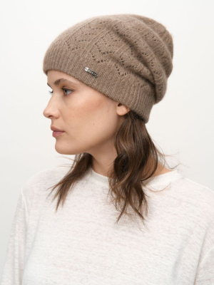 Шапка из кашемира 04289 капучино