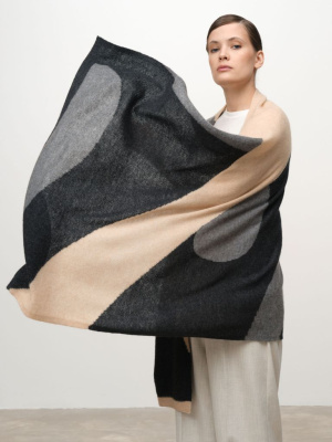 Палантин из кашемира 09043 графит