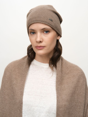 Шапка из кашемира 04325 капучино
