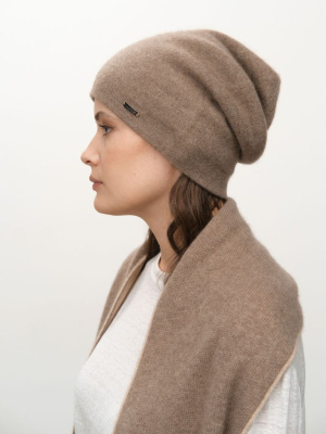 Шапка из кашемира 04322 капучино