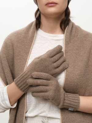 Перчатки из кашемира 31018 капучино