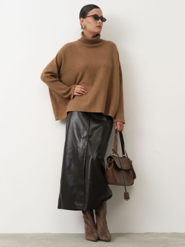 Джемпер из верблюжьей шерсти 12259 рыжий