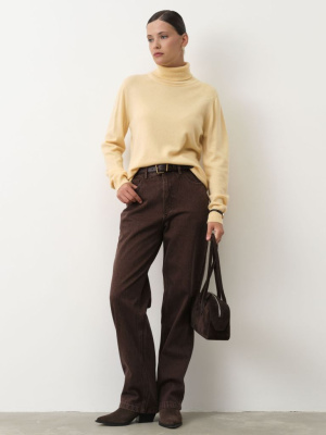 Водолазка женская из кашемира 12068 шампань