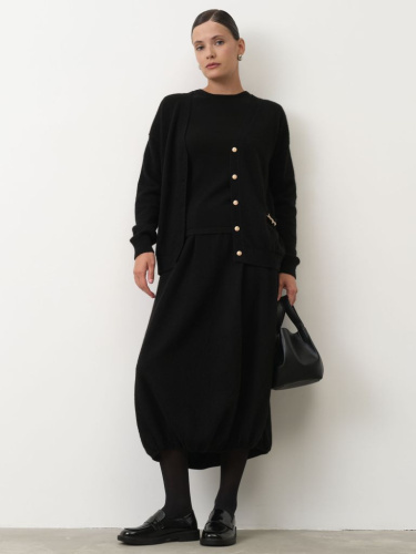 Юбка из пуха яка 07112 черная