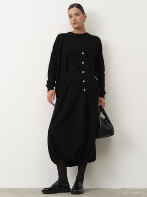 Юбка из пуха яка 07112 черная