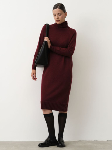 Платье из пуха яка 13088 бордовое
