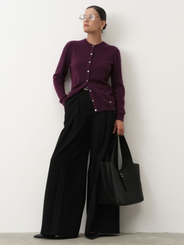Кардиган из кашемира 08179 пурпурный