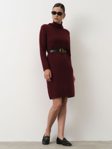 Платье из пуха яка 13116 бордовое