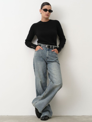 Джемпер из кашемира 01128 черный