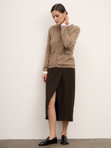 Кардиган из кашемира женский 08345 капучино