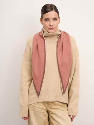 Шарф из кашемира 09097 пыльно-розовый
