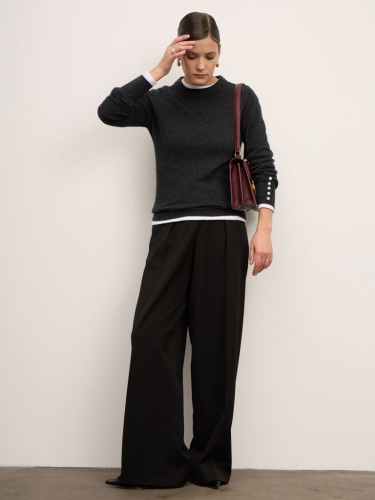 Джемпер из кашемира женский 01293 графит