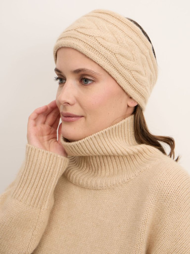 Повязка из кашемира 16-12-209-0C бежевая