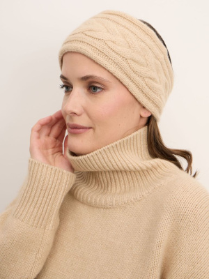 Повязка из кашемира 16-12-209-0C бежевая