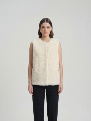 Жилет из кашемира женский 16147 кремовый