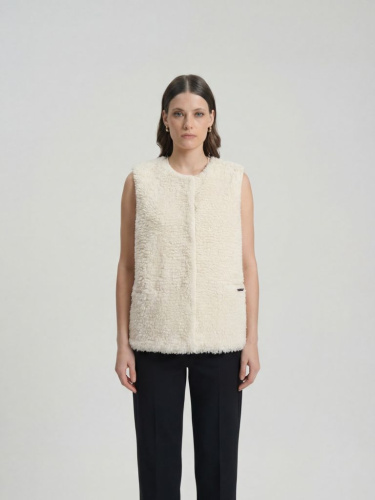 Жилет из кашемира женский 16147 кремовый