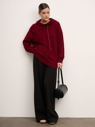 Джемпер из кашемира женский 01294 бургунди