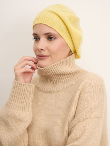 Берет из кашемира 15-14-021-0C ваниль