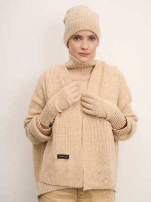 Шарф из кашемира 16-23-208-0C бежевый