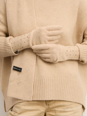 Перчатки из кашемира 18-23-206-0C бежевые