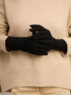 Перчатки из кашемира 18-17-002-0C черные