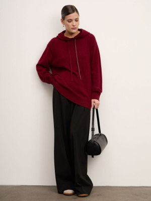 Джемпер из кашемира женский 01294 бургунди