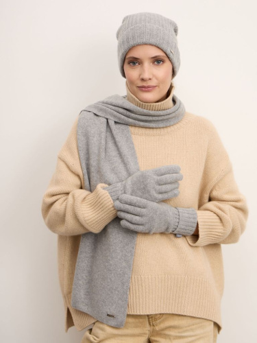 Перчатки из кашемира 31015 серо-голубые