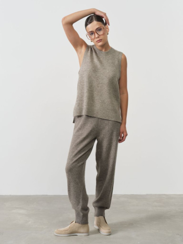 Брюки женские из пуха яка и кашемира 10083 серые