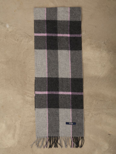 Шарф из шерсти 01242 графит/серый