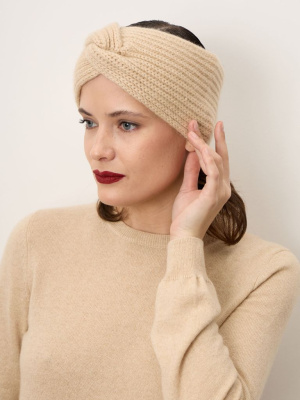 Повязка из кашемира 20-18-004-0С бежевая