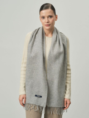 Шарф из шерсти 01217 серый