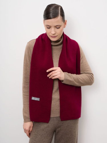 Шарф кашемировый бордовый