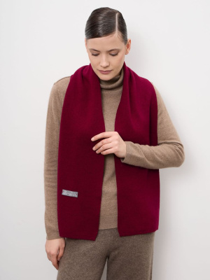 Шарф кашемировый бордовый