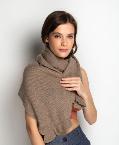 Шарф из кашемира HR капучино