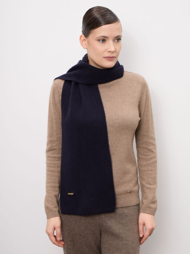 Шарф кашемировый синий