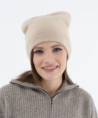 Шапка кашемировая двойная UL бежевая