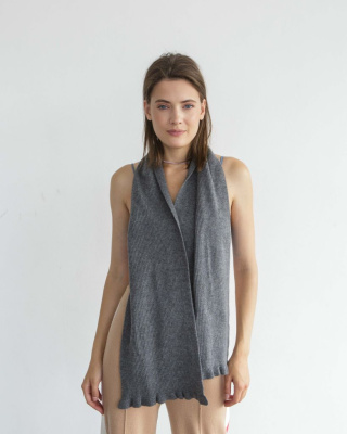 Шарф из кашемира HR графит