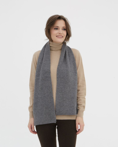 Шарф кашемировый графит