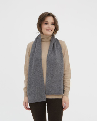 Шарф кашемировый графит