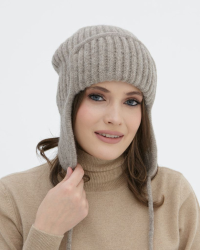 Ушанка из шерсти 3875 серая