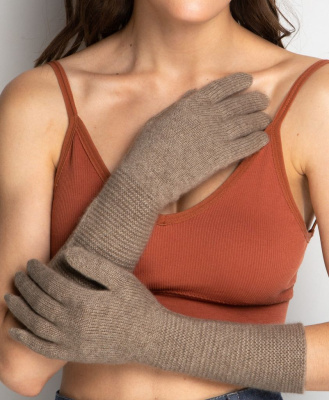 Перчатки из кашемира ULdl капучино