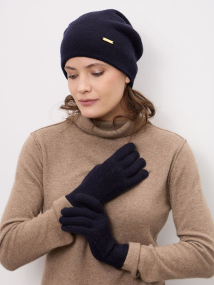 Перчатки из кашемира ULkos синие