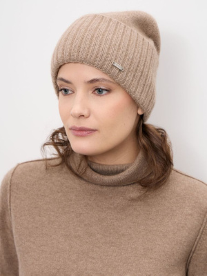 Шапка из кашемира 04301 капучино